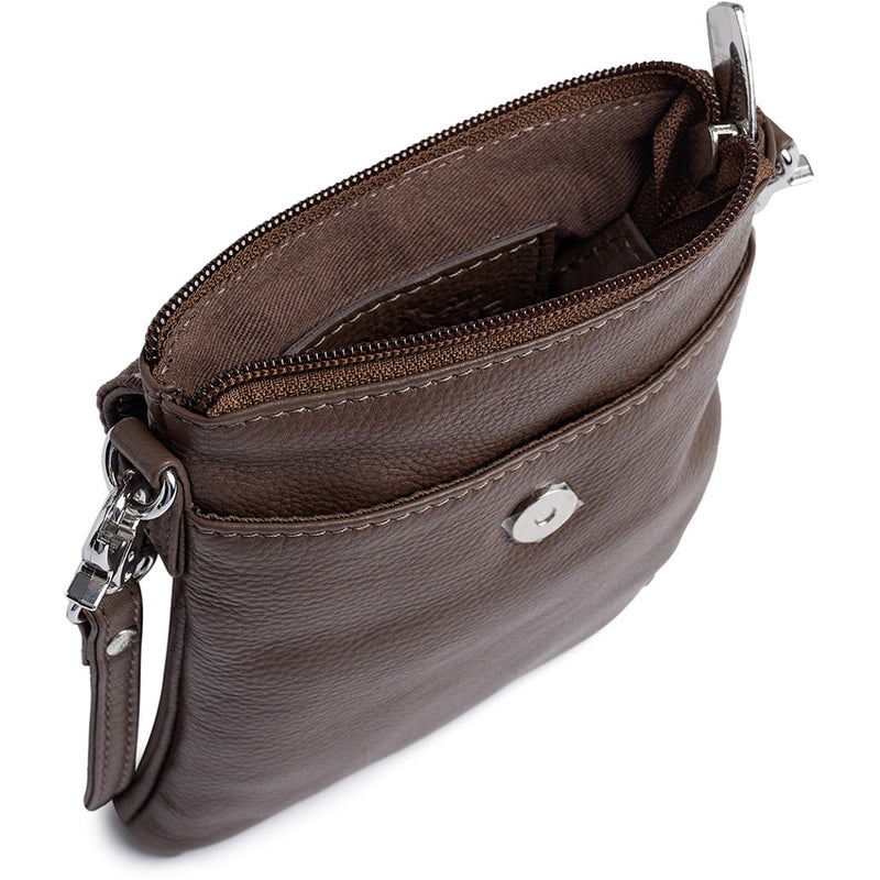 DEPECHE Mobil taske i blødt læder og tidløst design Mobilebag 250 Dark Taupe