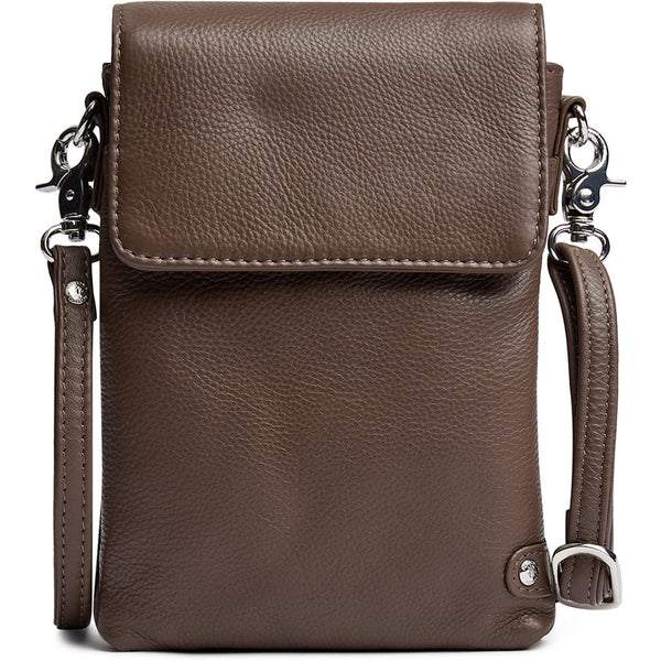 DEPECHE Mobil taske i blødt læder og tidløst design Mobilebag 250 Dark Taupe