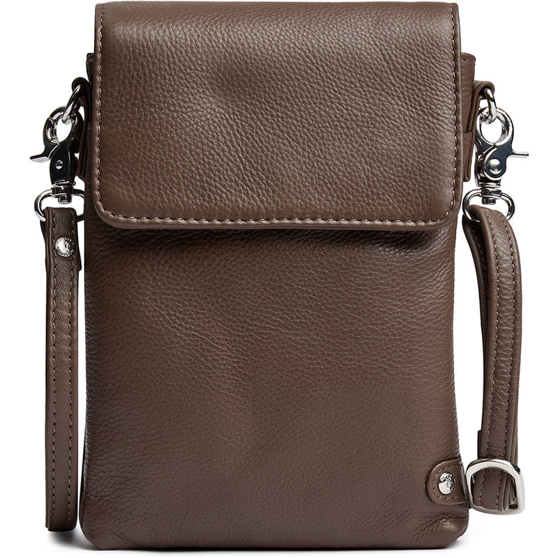 DEPECHE Mobil taske i blødt læder og tidløst design Mobilebag 250 Dark Taupe