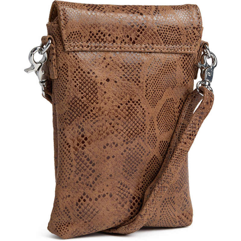 DEPECHE Mobil taske i blødt læder og tidløst design Mobilebag 289 Camel Snake