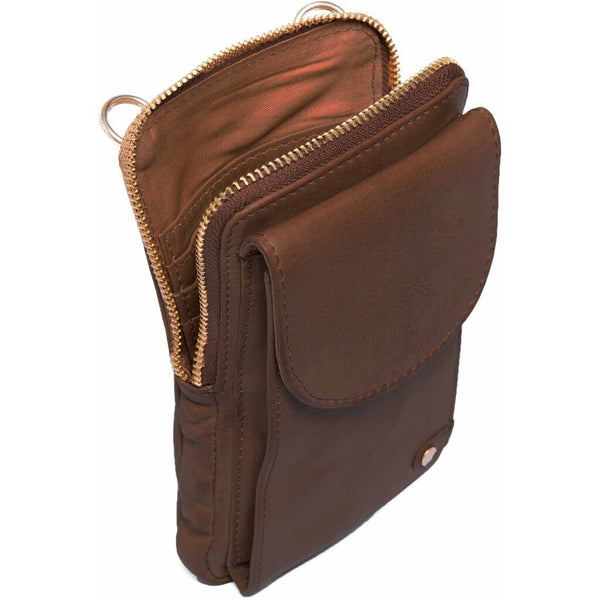 DEPECHE Mobiltaske i blød og lækker skindkvalitet Mobilebag 133 Brandy