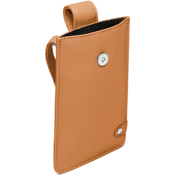 DEPECHE Mobiltaske i blødt læder og enkelt design Mobilebag 014 Cognac