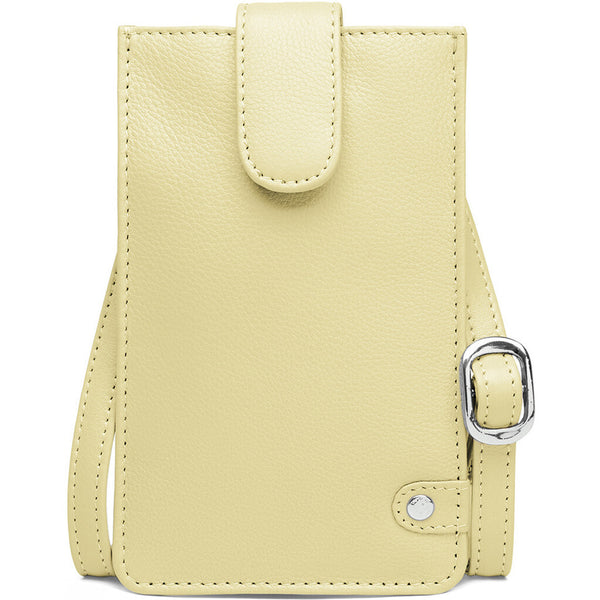 DEPECHE Mobiltaske i blødt læder og enkelt design Mobilebag 060 Yellow
