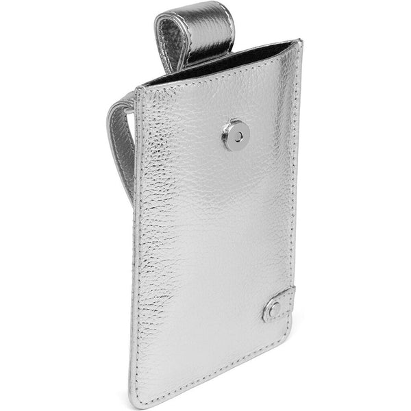 DEPECHE Mobiltaske i blødt læder og enkelt design Mobilebag 098 Silver