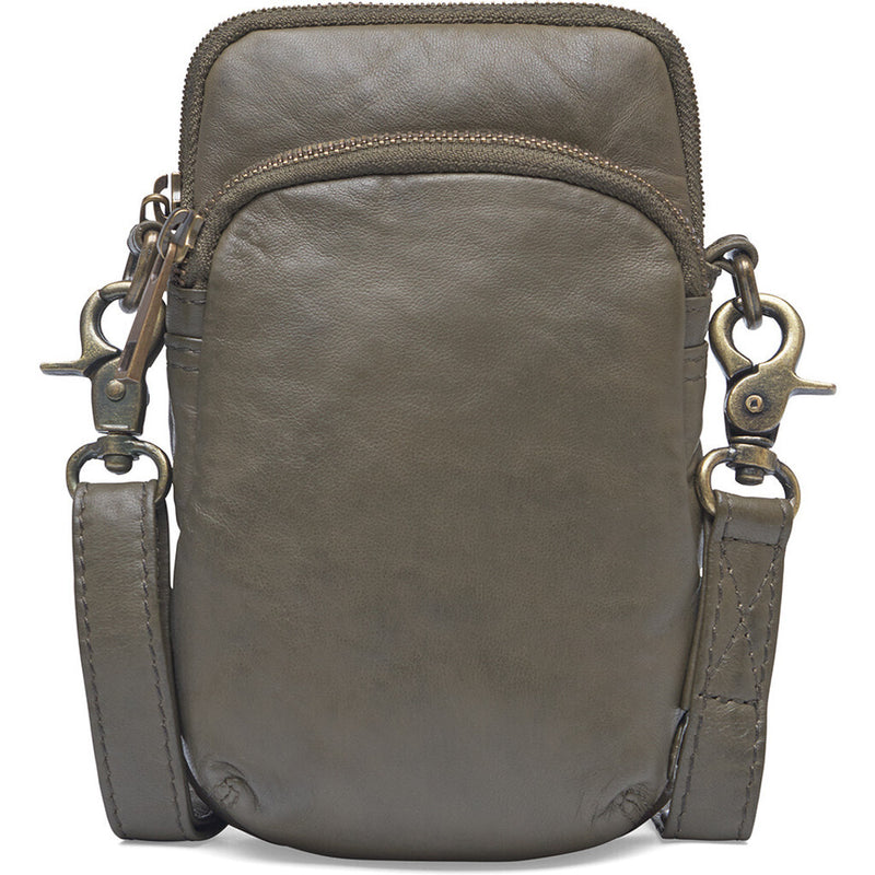 DEPECHE Mobiltaske i blødt vintage look skind Mobilebag 049 Army Green