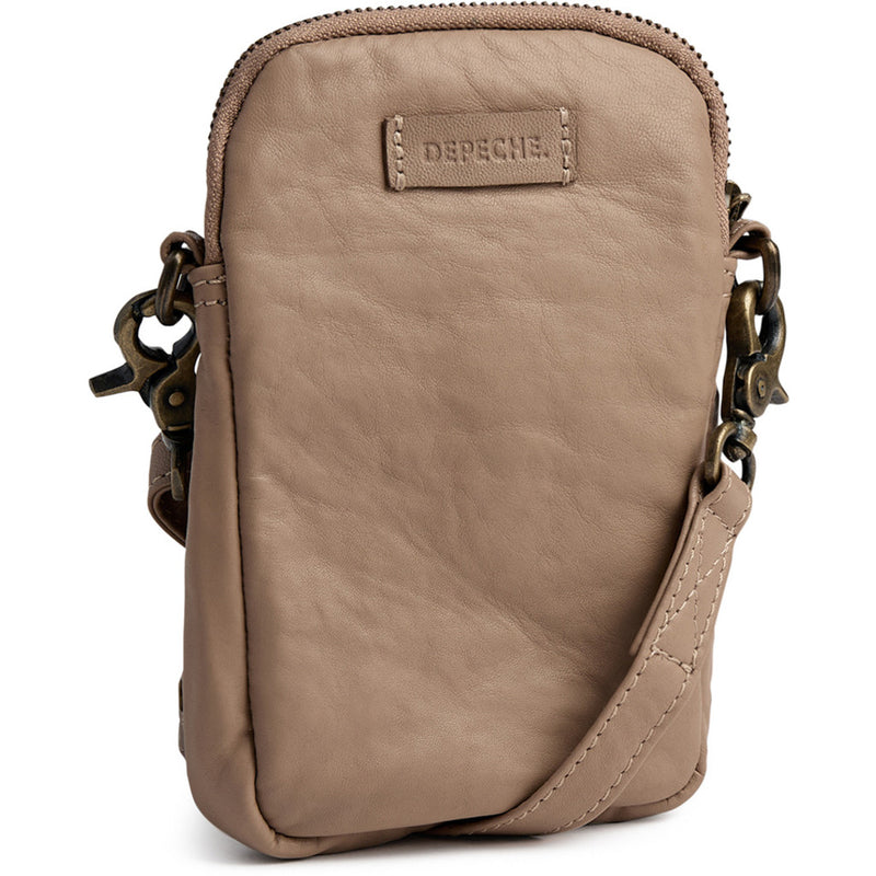 DEPECHE Mobiltaske i blødt vintage look skind Mobilebag 168 Latte