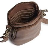 DEPECHE Mobiltaske i blødt vintage look skind Mobilebag 250 Dark Taupe