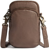DEPECHE Mobiltaske i blødt vintage look skind Mobilebag 250 Dark Taupe