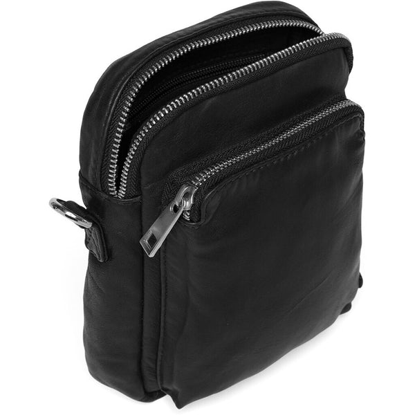 DEPECHE Mobiltaske i lækker skindkvalitet Mobilebag 099 Black (Nero)