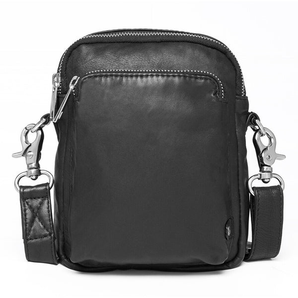 DEPECHE Mobiltaske i lækker skindkvalitet Mobilebag 099 Black (Nero)