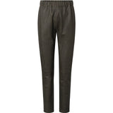Depeche leather wear Moderne Carrie RW skindbuks med loose fitting Pants 049 Army Green