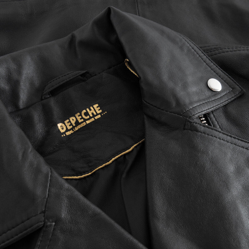 Depeche leather wear Moderne Leah biker læderjakke med flotte detaljer Jackets 099 Black (Nero)