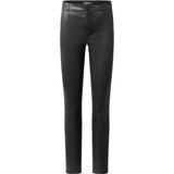 Depeche leather wear Must-have Caroline chino læderbuks i strækkvalitet Pants 099 Black (Nero)