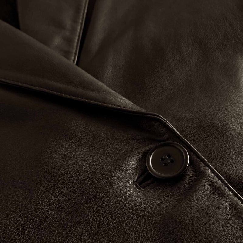 Depeche leather wear Must-have Maya læderblazer jakke i blød kvalitet Blazer 214 Dark Chocolate