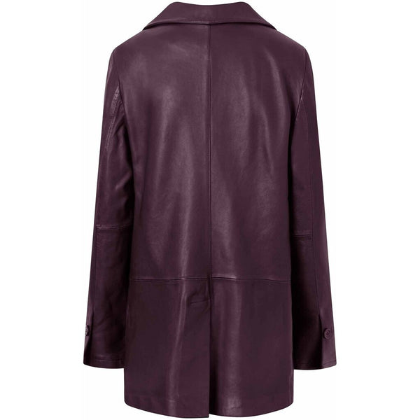 Depeche leather wear Must-have Maya læderblazer jakke i blød kvalitet Jackets 198 Dark Blossom