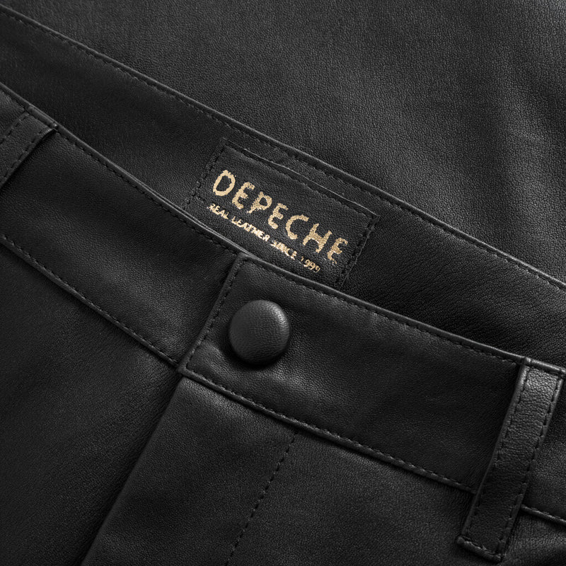 Depeche leather wear Must-have RW Allison flare skindbukser Pants 099 Black (Nero)