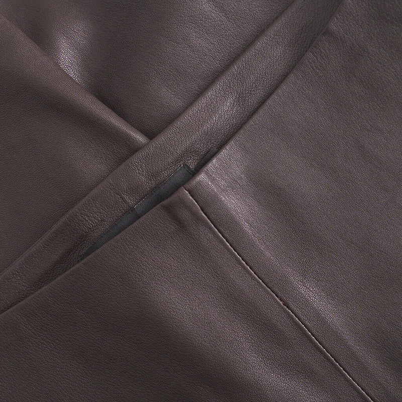 Depeche leather wear Musthave Aya HW skindleggings i blød og strækkvalitet Pants 008 Chocolate