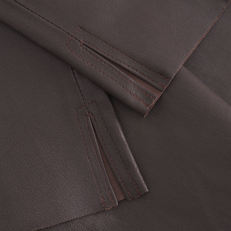 Depeche leather wear Musthave Aya HW skindleggings i blød og strækkvalitet Pants 008 Chocolate