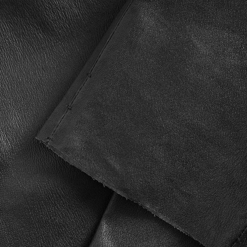 Depeche leather wear Musthave RW Caroline chino læderbuks i strækkvalitet Pants 099 Black (Nero)