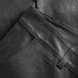 Depeche leather wear Musthave RW Caroline chino læderbuks i strækkvalitet Pants 099 Black (Nero)