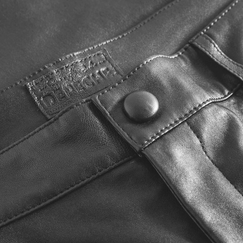 Depeche leather wear Musthave RW Caroline chino læderbuks i strækkvalitet Pants 129 Dark grey