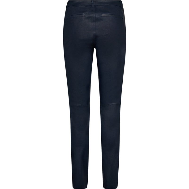 Depeche leather wear Musthave RW Caroline chino læderbuks i strækkvalitet Pants 285 Midnight Blue