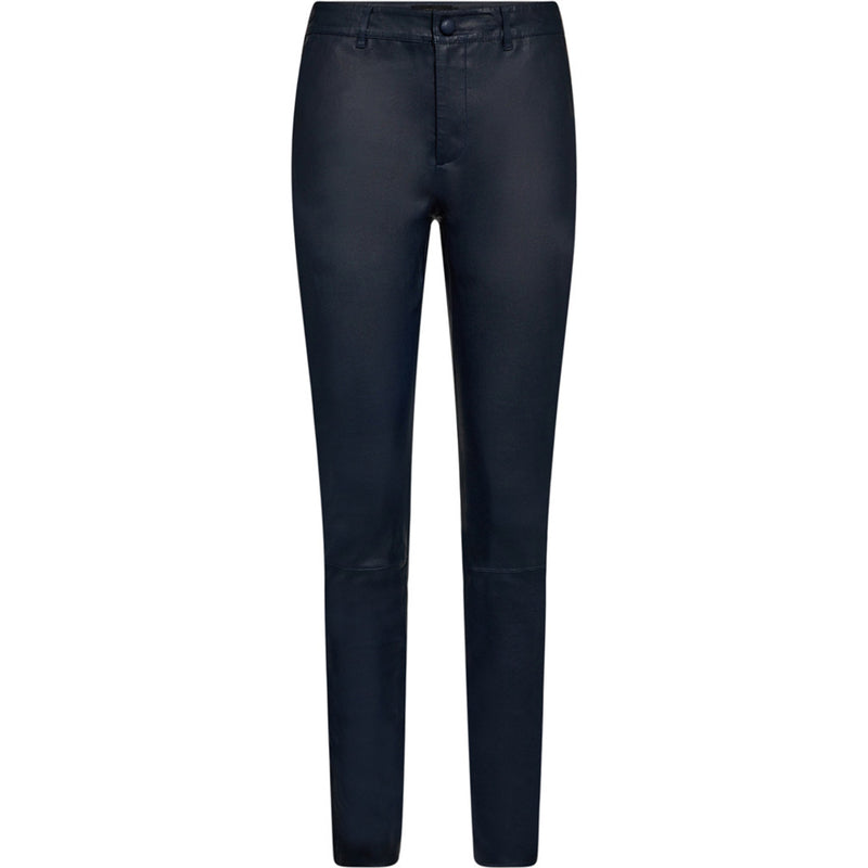 Depeche leather wear Musthave RW Caroline chino læderbuks i strækkvalitet Pants 285 Midnight Blue