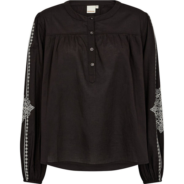 Depeche Clothing Nancy bluse Blouse 099 Black (Nero)