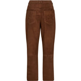 Depeche leather wear Naomi HW ruskindsbuks 7/8 benlængde Pants 014 Cognac