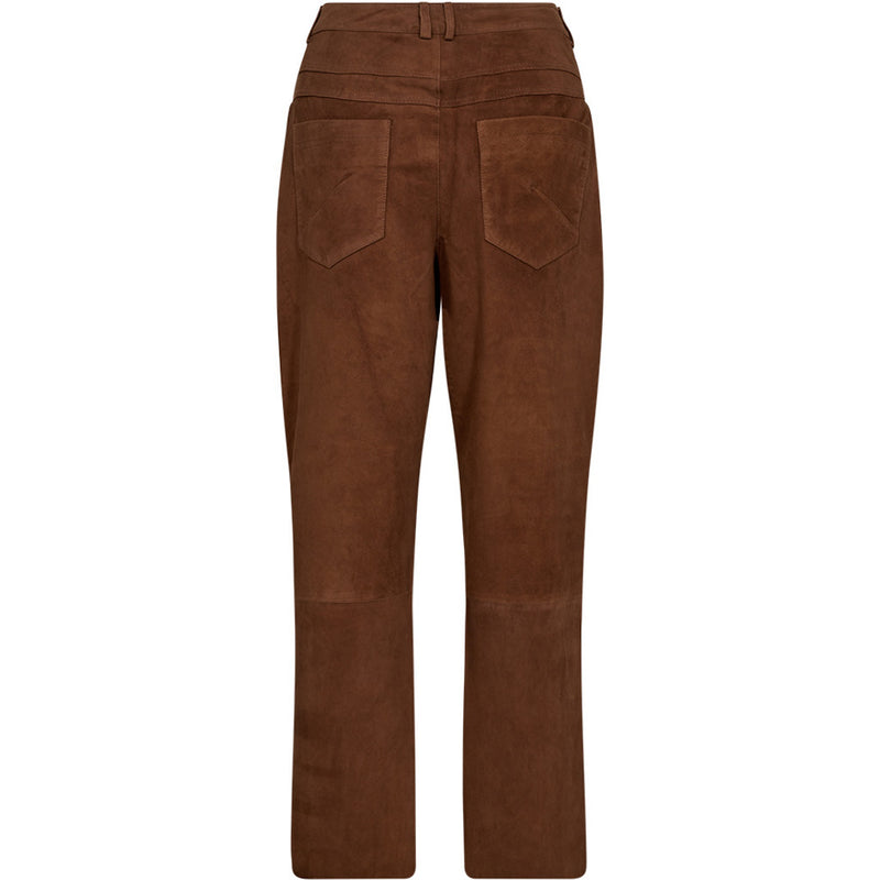 Depeche leather wear Naomi HW ruskindsbuks 7/8 benlængde Pants 014 Cognac