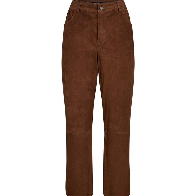 Depeche leather wear Naomi HW ruskindsbuks 7/8 benlængde Pants 014 Cognac