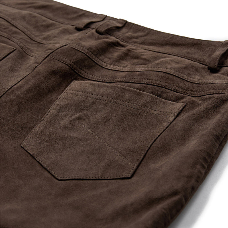 Depeche leather wear Naomi HW ruskindsbuks 7/8 benlængde Pants 217 Deer