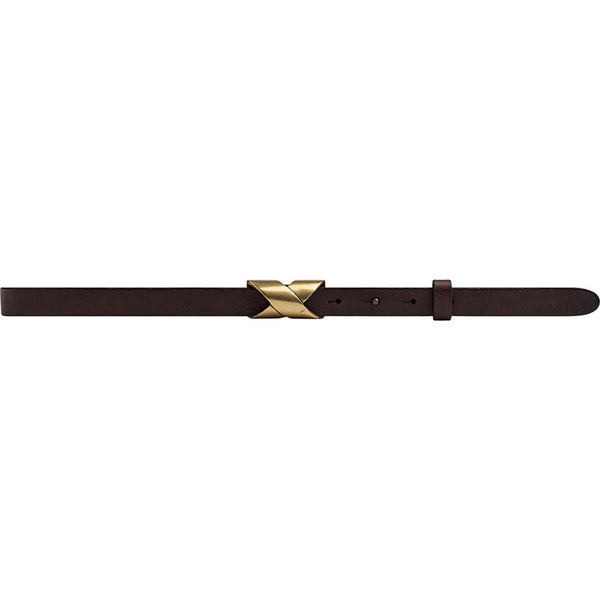 DEPECHE Narrow Belt Belts 161 Dark brown