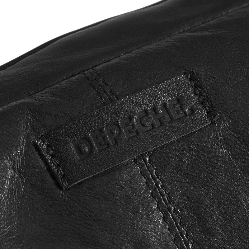 DEPECHE Oversize læder bumbag i blød og lækker kvalitet Bumbag 226 Black / Black