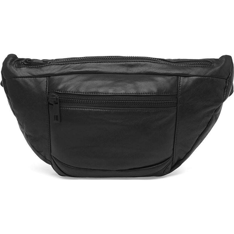 DEPECHE Oversize læder bumbag i blød og lækker kvalitet Bumbag 226 Black / Black