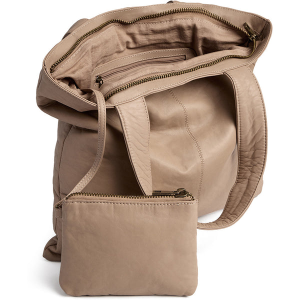 DEPECHE Oversize shopper taske i vintage look Shopper 168 Latte