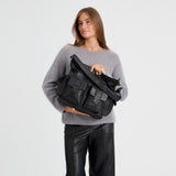 DEPECHE Powerfield shopper i lammeskind Shopper 099 Black