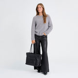 DEPECHE Powerfield skuldertaske i lammeskind Shoulderbag / Handbag 099 Black