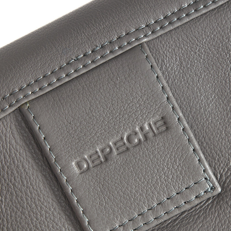 DEPECHE Pung/bæltetaske i blødt læder og tidløst design Purse / Credit card holder 158 Thunder grey