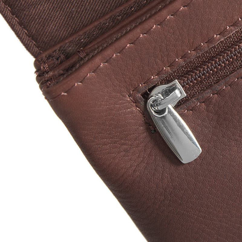 DEPECHE Pung/bæltetaske i blødt læder og tidløst design Purse / Credit card holder 161 Dark brown