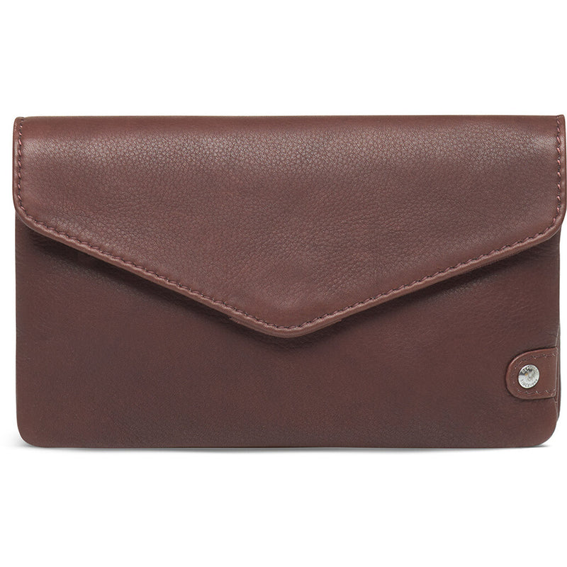 DEPECHE Pung/bæltetaske i blødt læder og tidløst design Purse / Credit card holder 161 Dark brown