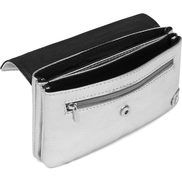 DEPECHE Pung/bæltetaske i blødt læder og tidløst design Purse / Credit card holder 098 Silver
