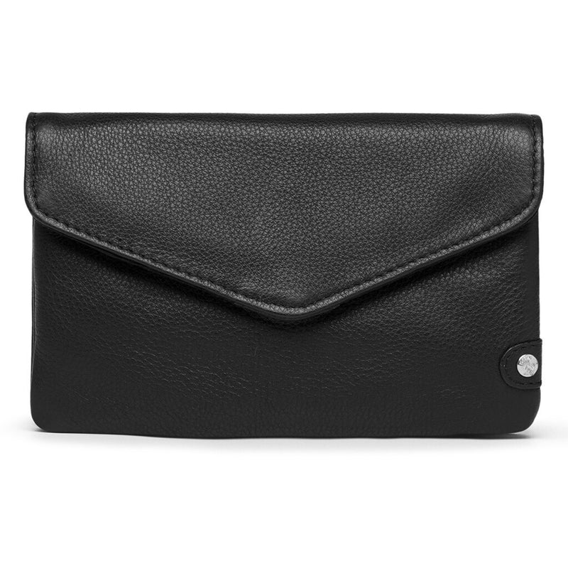 DEPECHE Pung/bæltetaske i blødt læder og tidløst design Purse / Credit card holder 099 Black (Nero)
