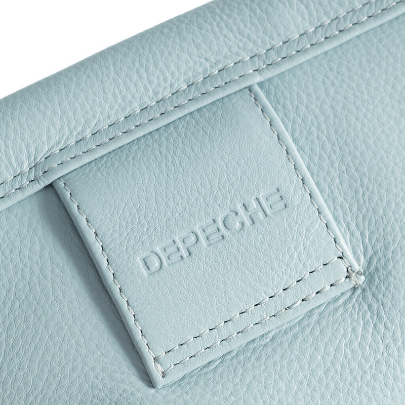 DEPECHE Pung/bæltetaske i blødt læder og tidløst design Purse / Credit card holder 238 Dusty Blue