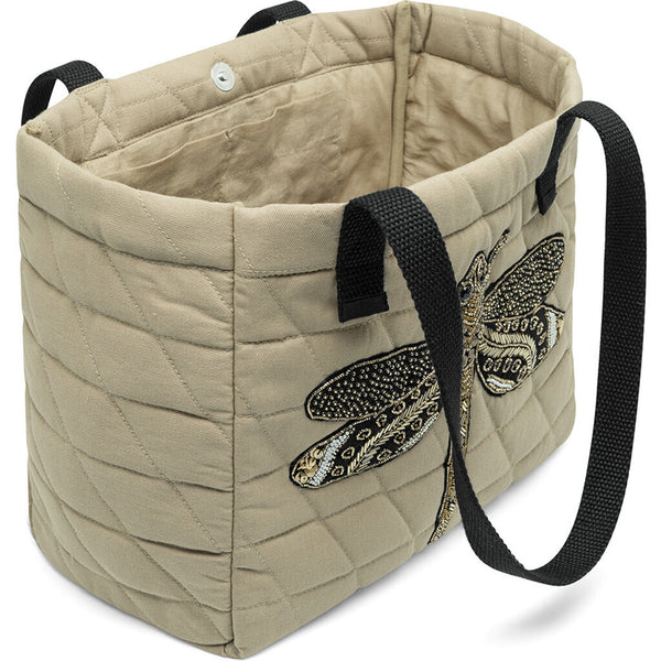 DEPECHE Quiltet håndtaske med smukke detaljer Shoulderbag / Handbag 011 Sand