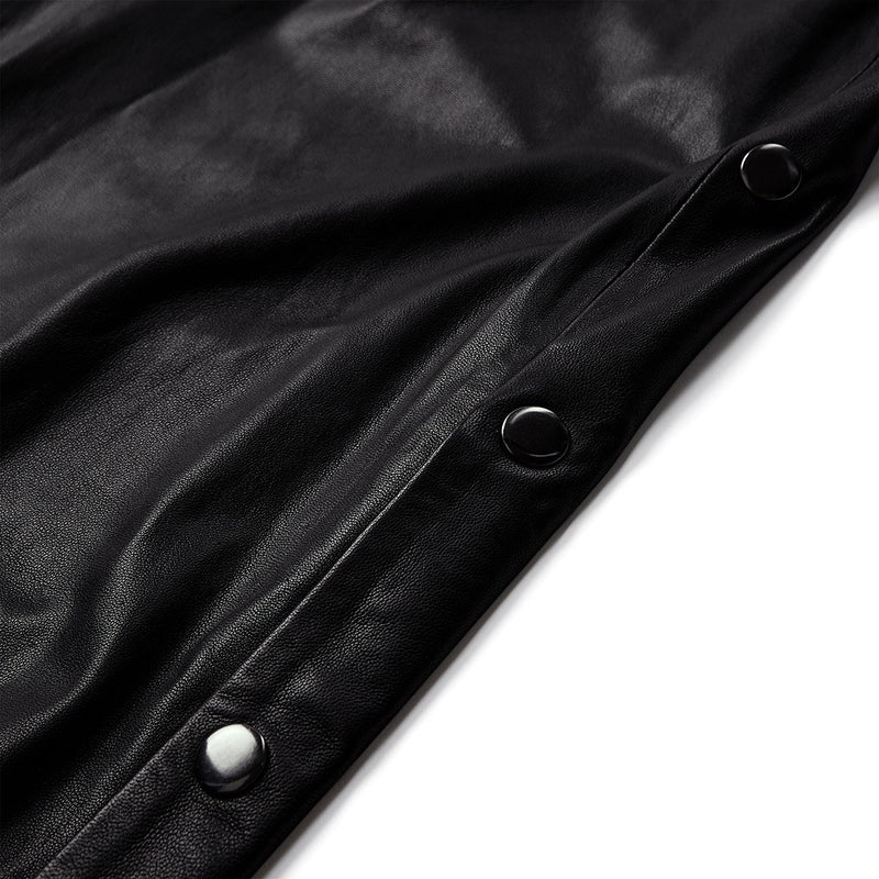 Depeche leather wear RachelDEP HW Pants Full Length Wide Leg Pants 099 Black (Nero)