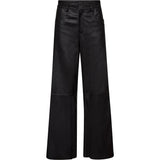 Depeche leather wear RachelDEP HW Pants Full Length Wide Leg Pants 099 Black (Nero)