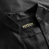 Depeche leather wear RayeDEP Lang Skindkjole Dresses 099 Black (Nero)