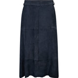 Depeche leather wear Rosie ruskindsnederdel Skirt 031 Ocean