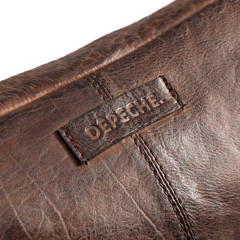 DEPECHE Rummelig bumbag i kvalitetsskind Bumbag 133 Brandy